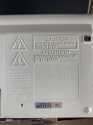 Sony Dream Machine Clock Radio Alarm AMFM Stereo ICF CS750