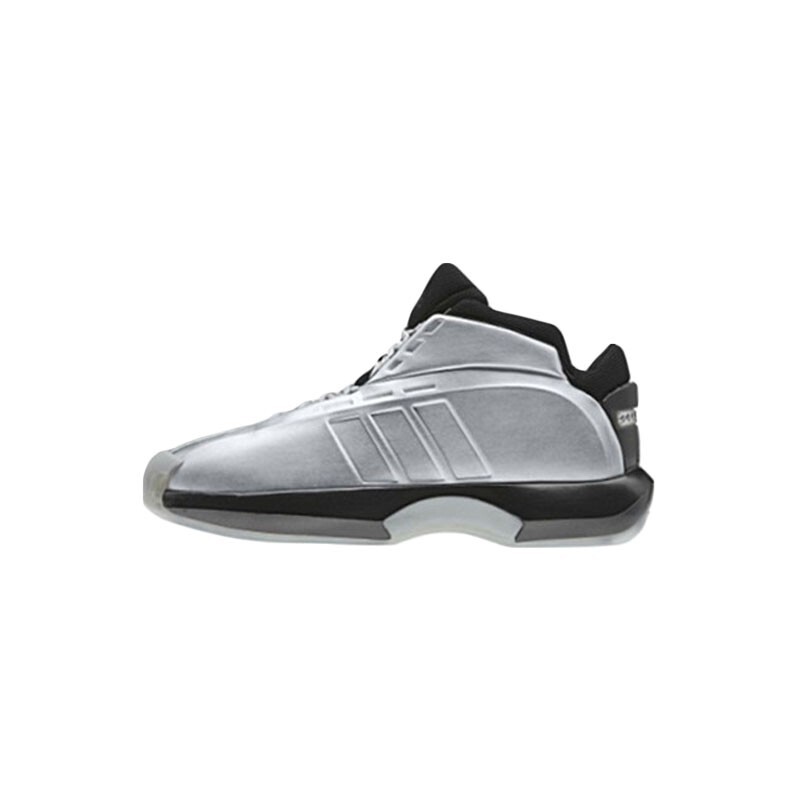 adidas Crazy 1 Metallic Silver Gray Black Mens Basketball Shoes