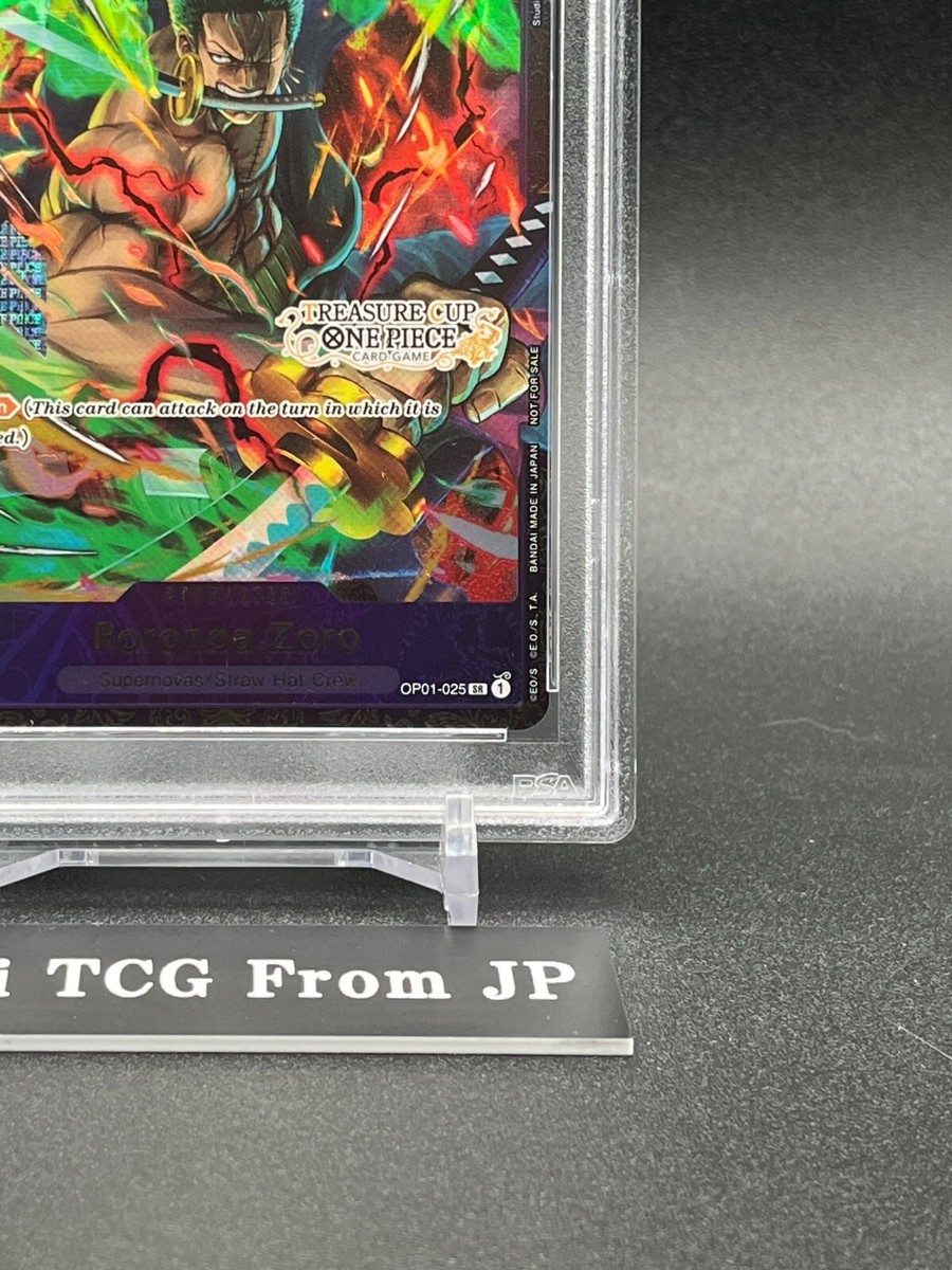 PSA 10 Roronoa Zoro OP01-025 Treasure Cup Top 8 Promo English ONE