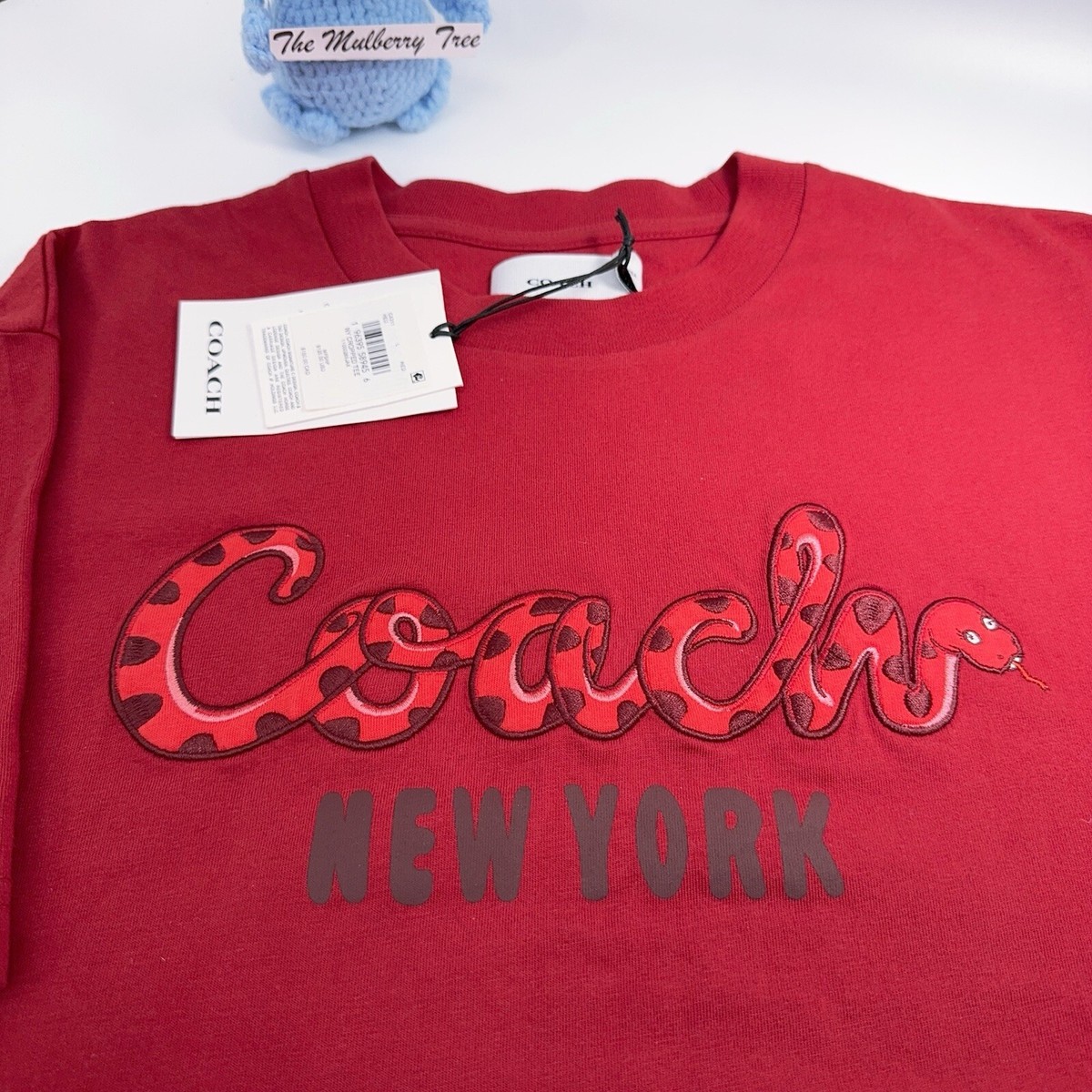 Coach CX311 Chinese New Year Snake Script Cropped T-Shirt Organic