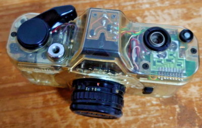 PENTAX auto 110 Skeleton Transparent Dummy Camera 24mm f/2.8 From