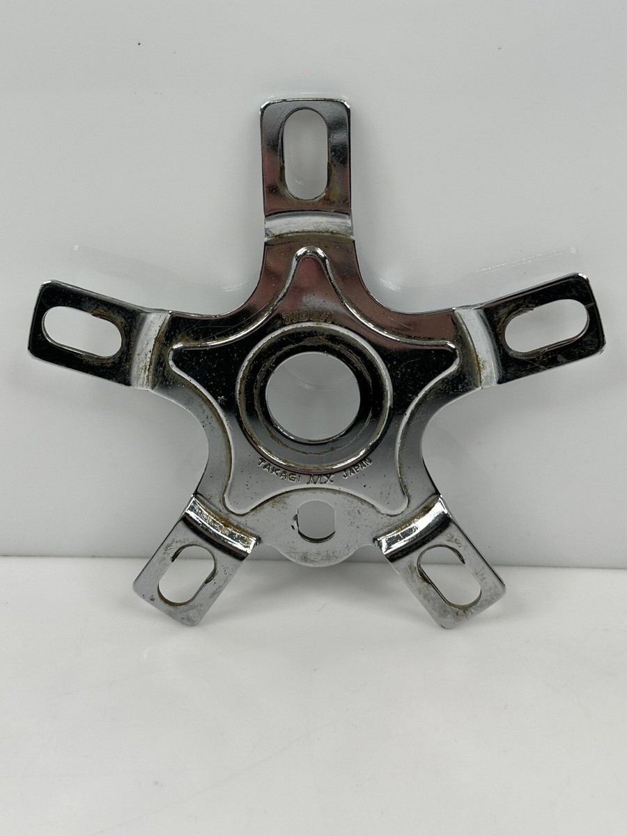 Vintage Takagi MX Tioga BMX Racing Spider 5-Hole 110-130 Chrome
