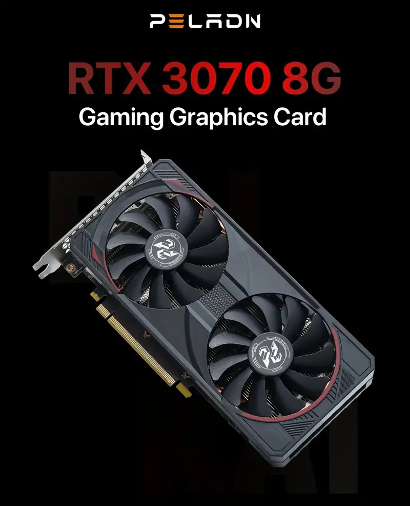 Peladn Gaming GPU Nvidia RTX 3070 8G Graphics Card GDDR6 Dual Fan