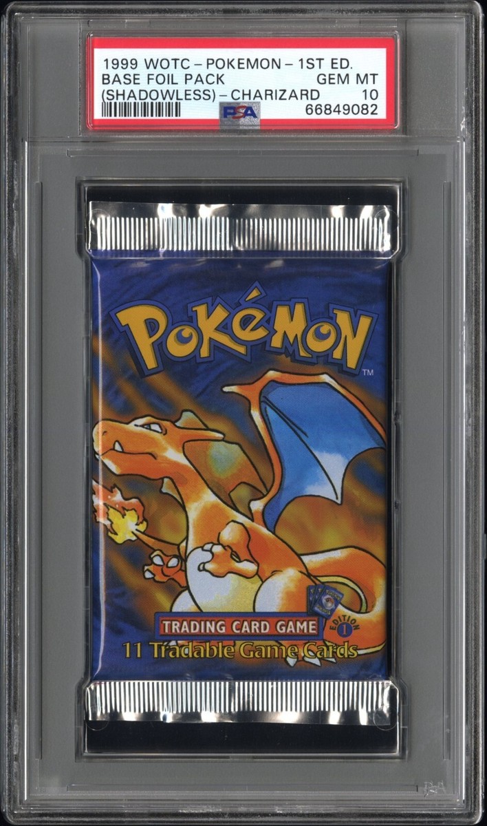 1st Edition Base Set Charizard Booster Pack PSA 10 Shadowless
