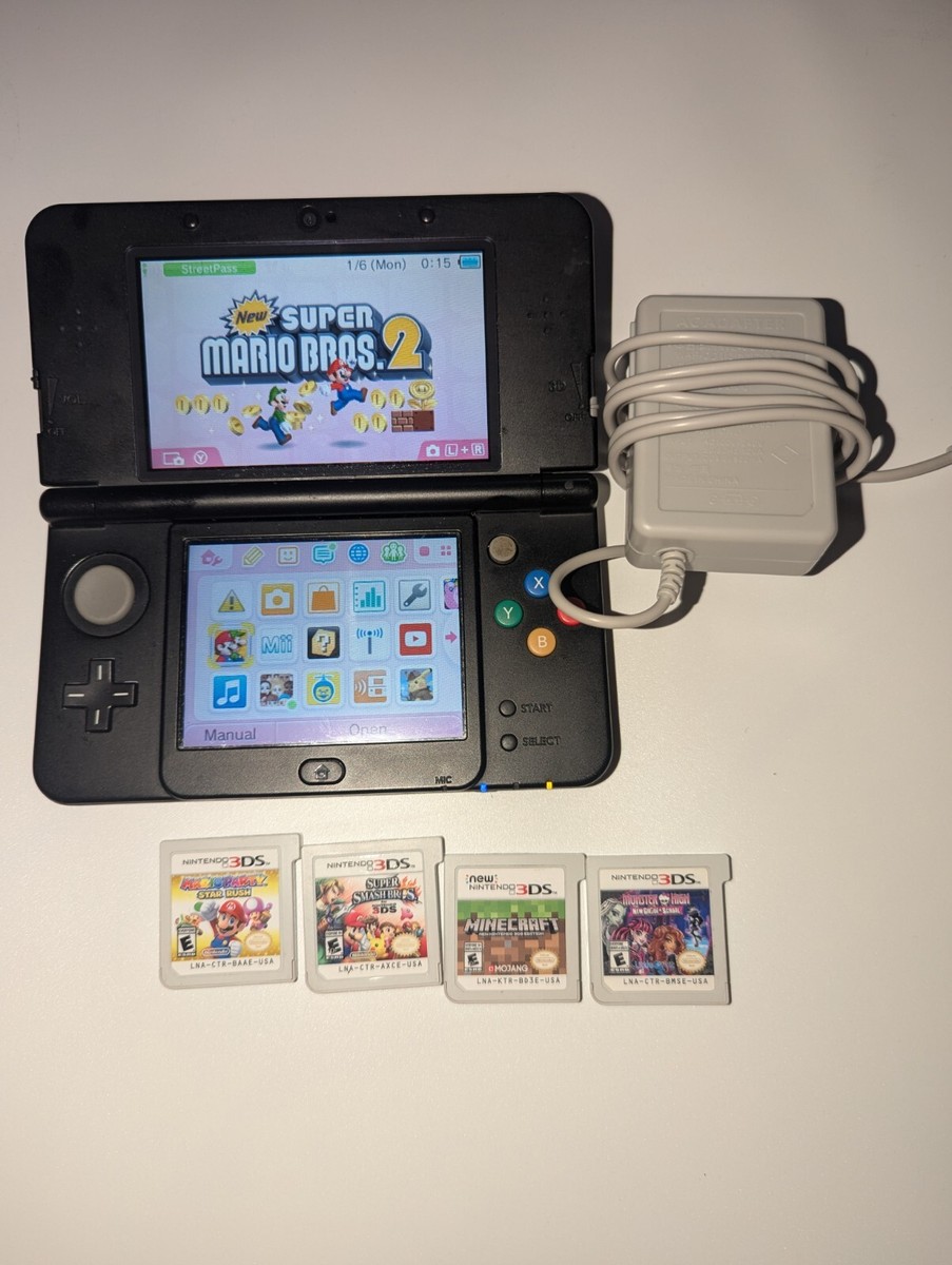 Nintendo 3DS Black Friday Super Mario Black Edition With 5 Games