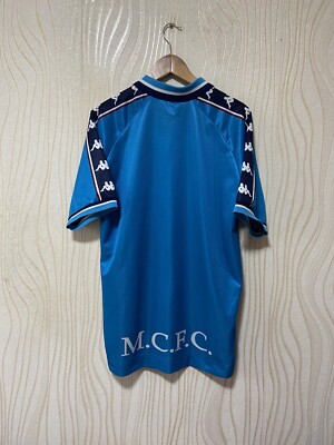 MANCHESTER CITY 1997 1998 HOME FOOTBALL SHIRT SOCCER JERSEY KAPPA