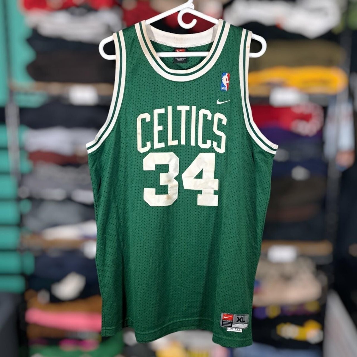 Vintage Nike Paul Pierce Boston Celtics Green Basketball Jersey