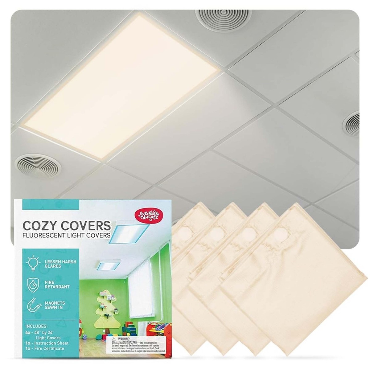 Fluorescent Light Covers for Ceiling Lights - Flicker & Glare