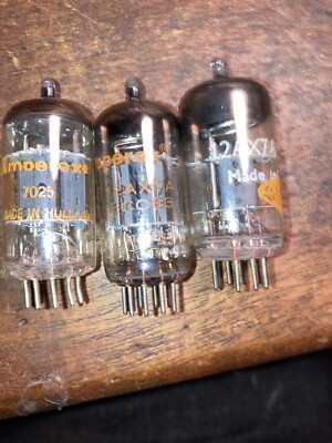 1960s NOS Amperex 7025 12AX7￼amplifier tube Made in Germany, Gt
