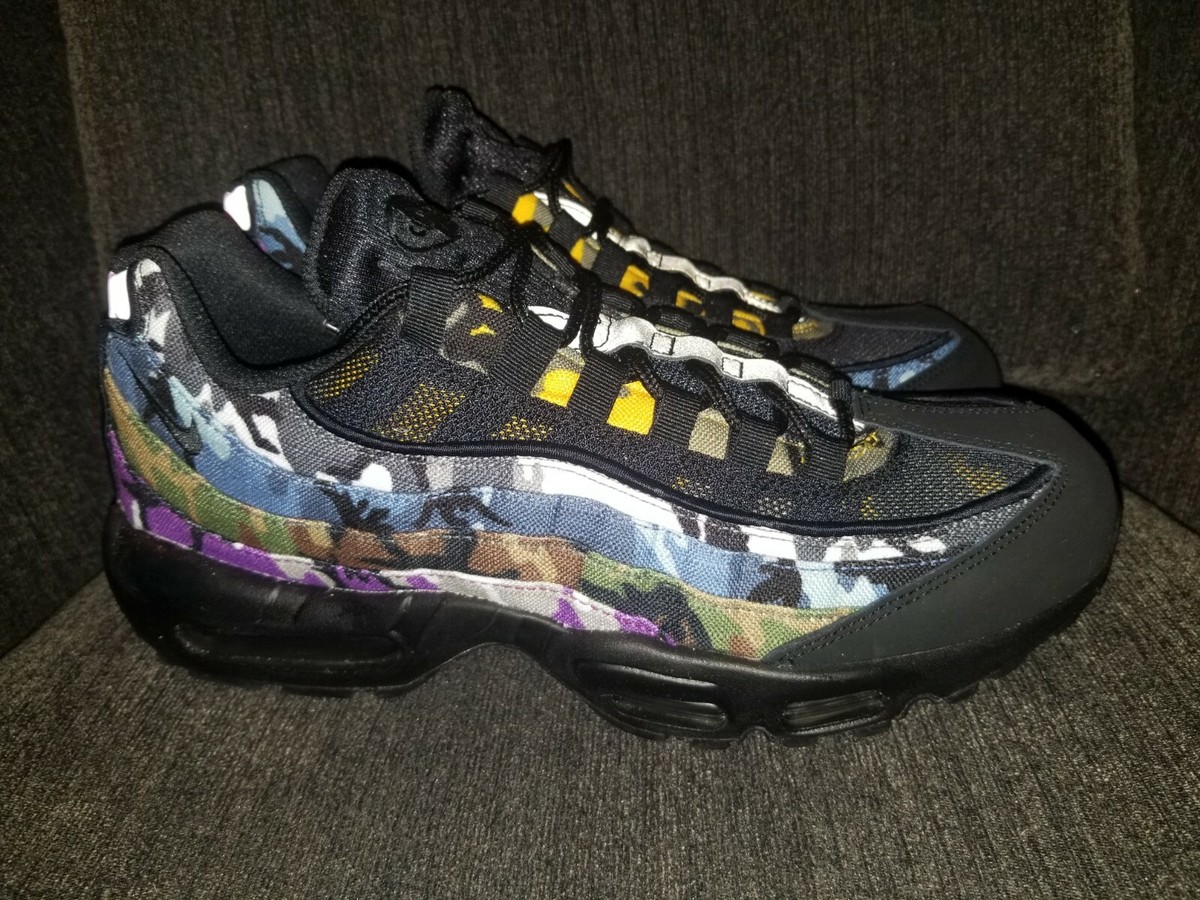 Air Max 95 ERDL Party Black Multi-Color Camo Men's Shoes AR4473