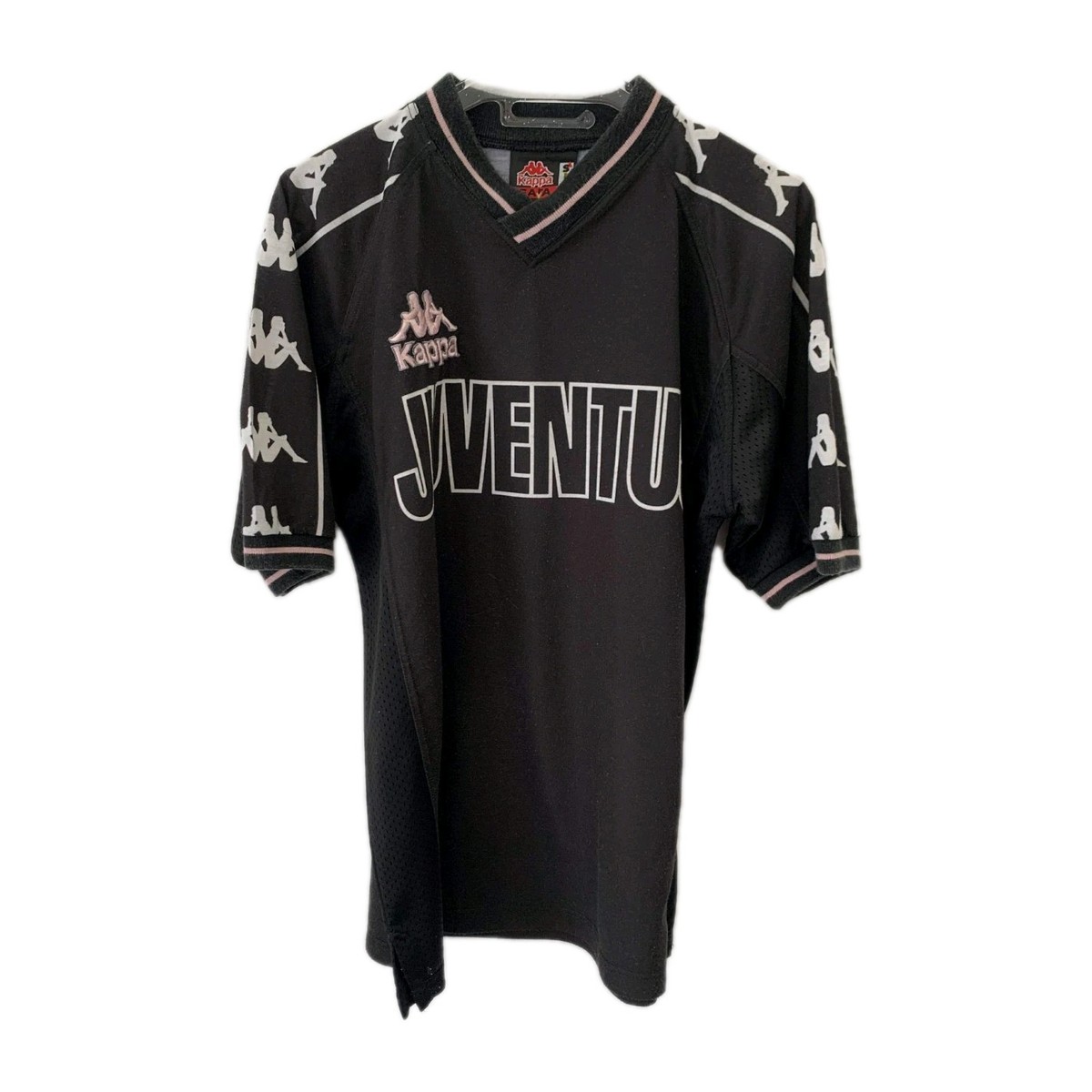 Kappa Gara Juventus Jersey Black Pink Size S | Vtg Football Shirt