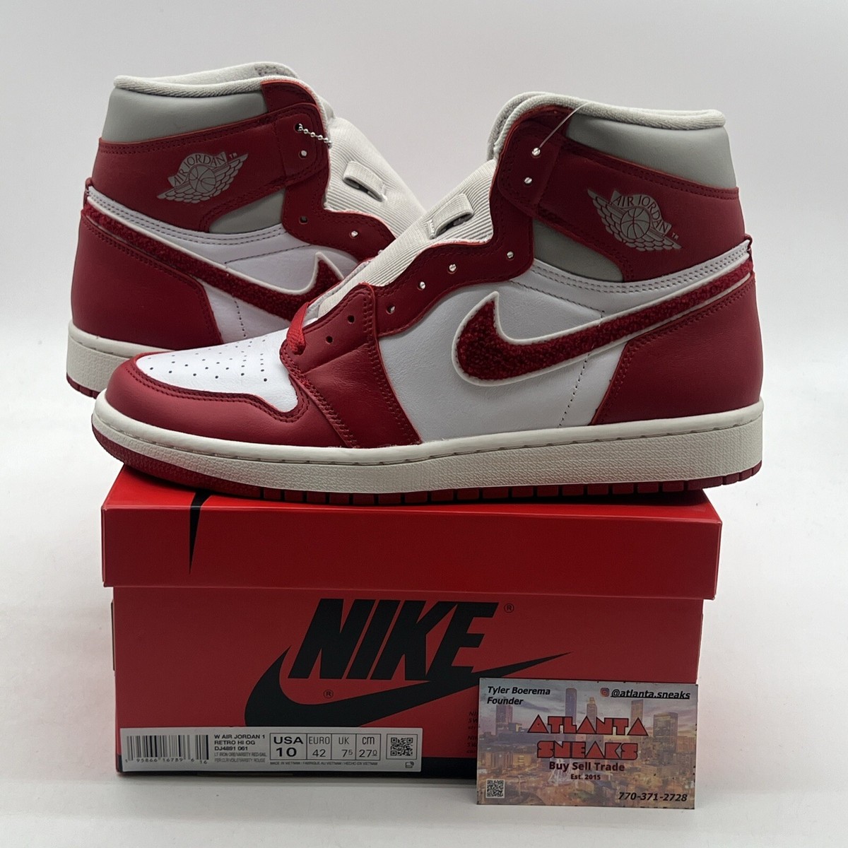 Size 10 - Air Jordan 1 OG High Newstalgia Chenille W (DJ4891-061