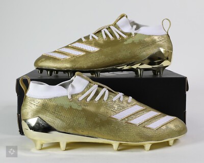 Adidas Adizero 8.0 Gold White Metallic Football Cleats Men's Size