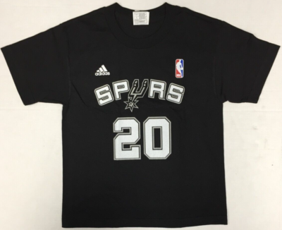 Manu Ginobili #20 San Antonio Spurs 2-Sided NBA Boys T-Shirt Small