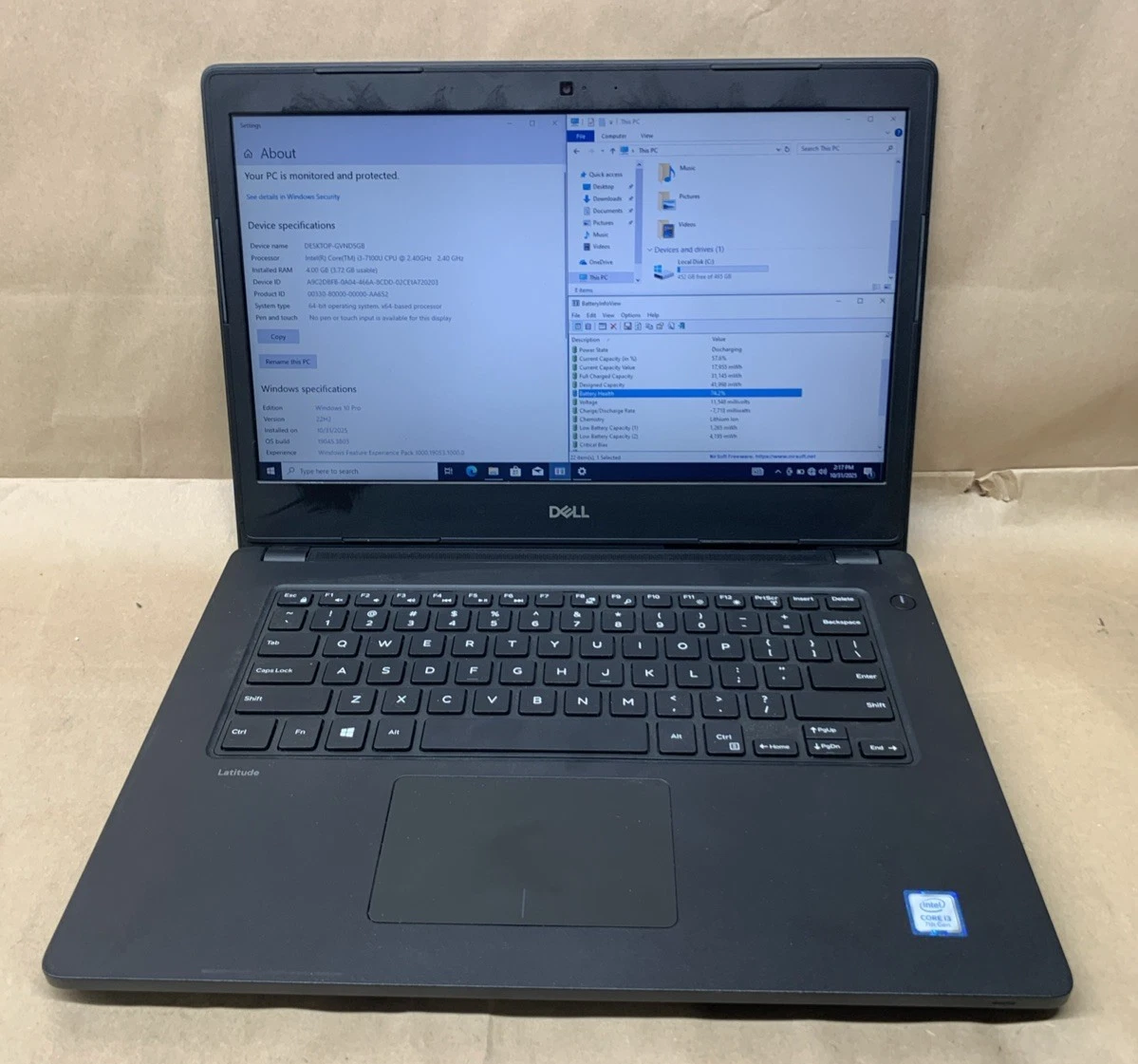 Dell Intel Core i3 7th Gen. 8 GB RAM PC Laptops & Netbooks for