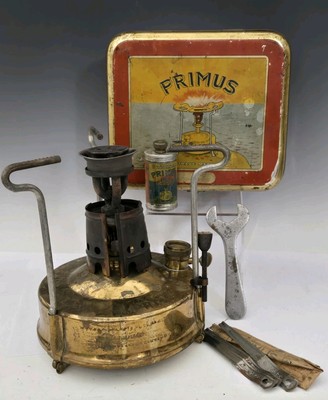 Antique Original Brass Primus Kerosene Stove Camping Torch Sweden