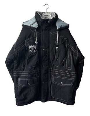 vintage los angeles raiders triple fat goose heavy jacket coat