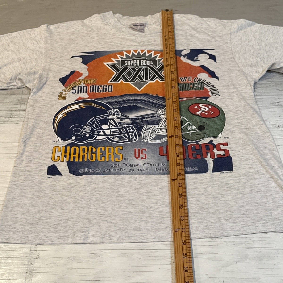 Vintage NFL 1995 San Francisco 49ers Vs Chargers Super Bowl XXIX