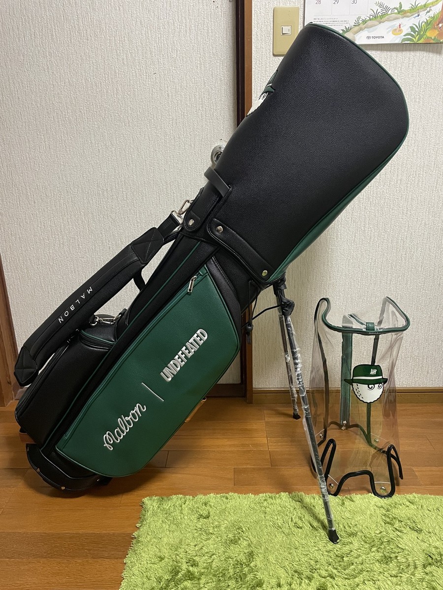 Malbon UNDEFEATED Golf Caddy Bag Green Black Includes 2 hood