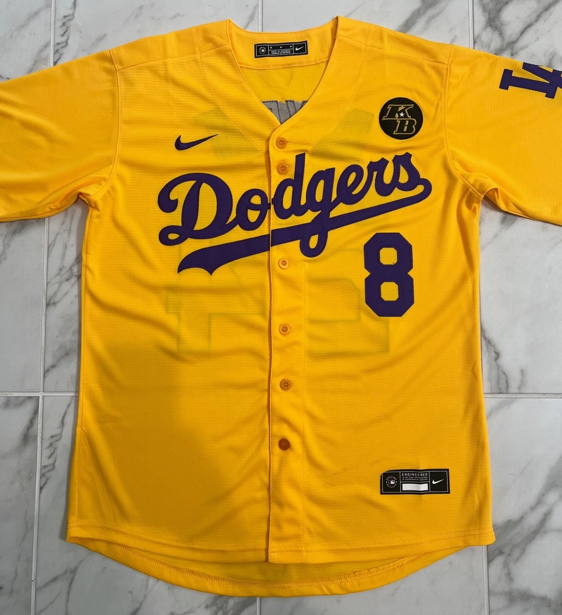 Kobe Bryant Los Angeles Dodgers #8 #24 Adult M L XL 2XL White