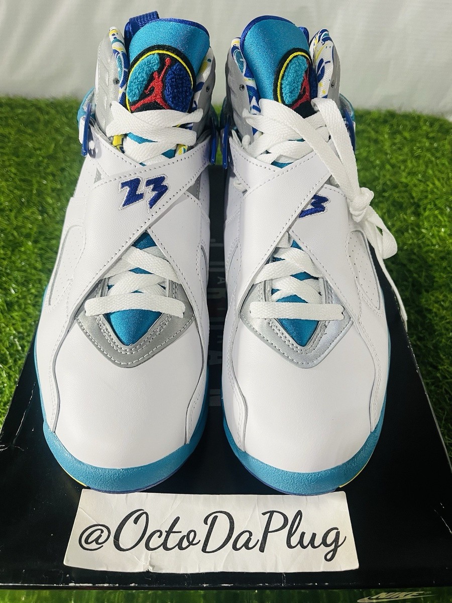Size 8.5 - Air Jordan 8 Retro White Aqua W for sale online | eBay