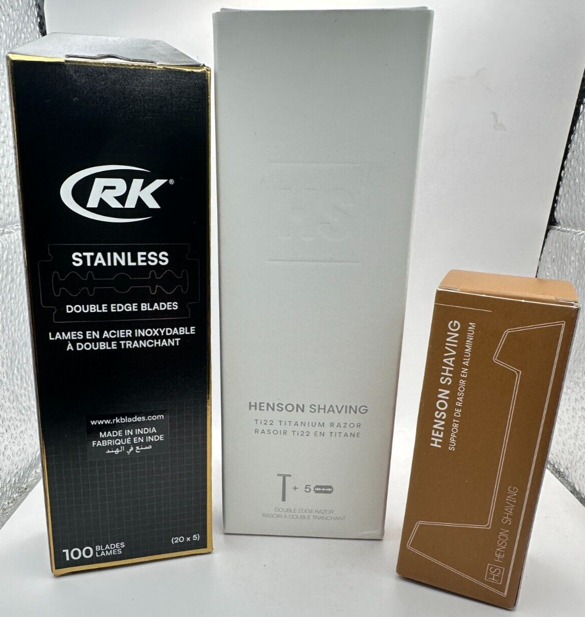 Henson Shaving Ti22 Titanium, Aggressive Exposure + STAND + 100