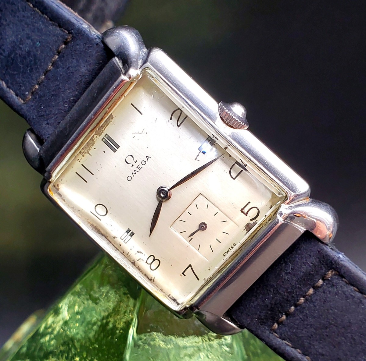 Vintage 1940's OMEGA 3X Signed Men's Watch With Awesome Lugs