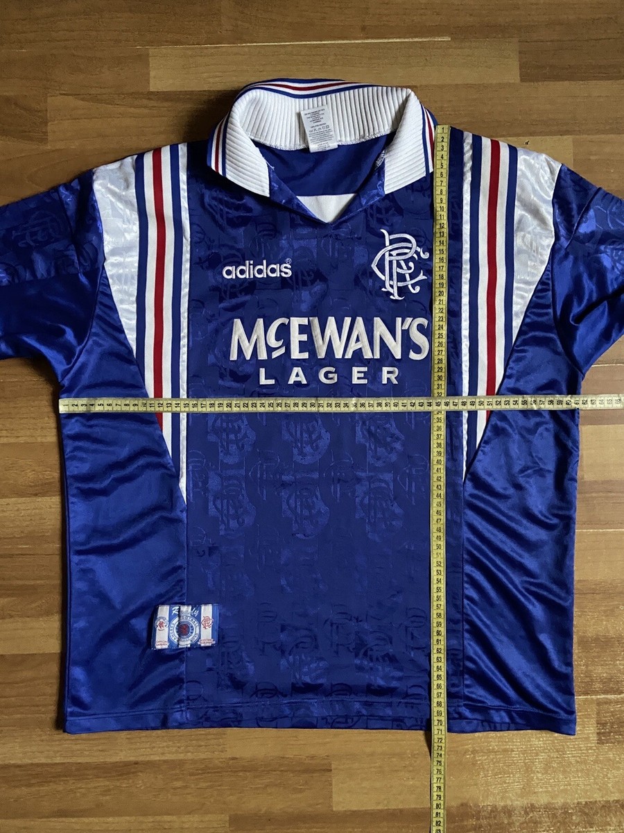 GLASGOW RANGERS 1996 1997 HOME FOOTBALL SHIRT SOCCER JERSEY ADIDAS