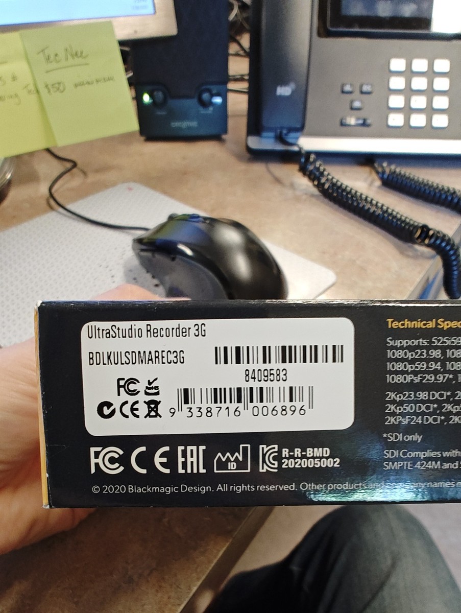 Blackmagic Design UltraStudio Recorder 3G Video Capture Device