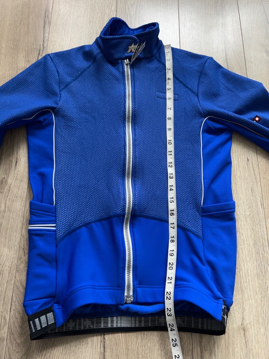 Mens Assos Airblock 851 Blue Cycling Jacket Soft Shell Long Sleeve
