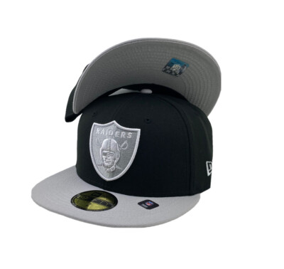 Las Vegas Raiders NFL New Era 59fifty Fitted Black, Gray Hat cap
