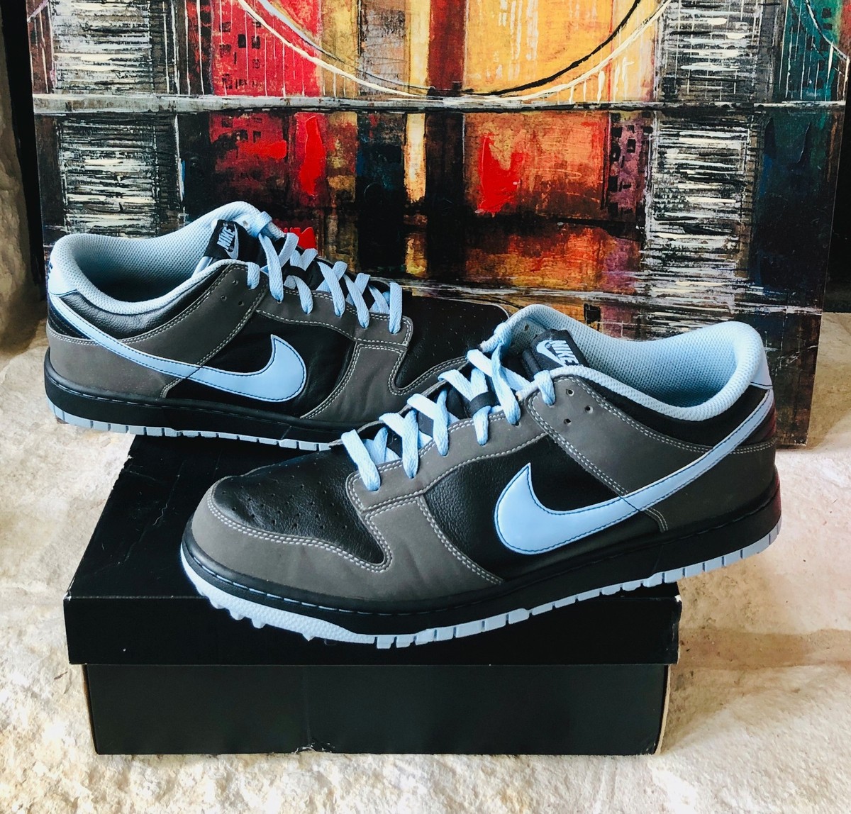 Nike Dunk NG Low Golf Shoes Spikes Black Light Blue 484294-001