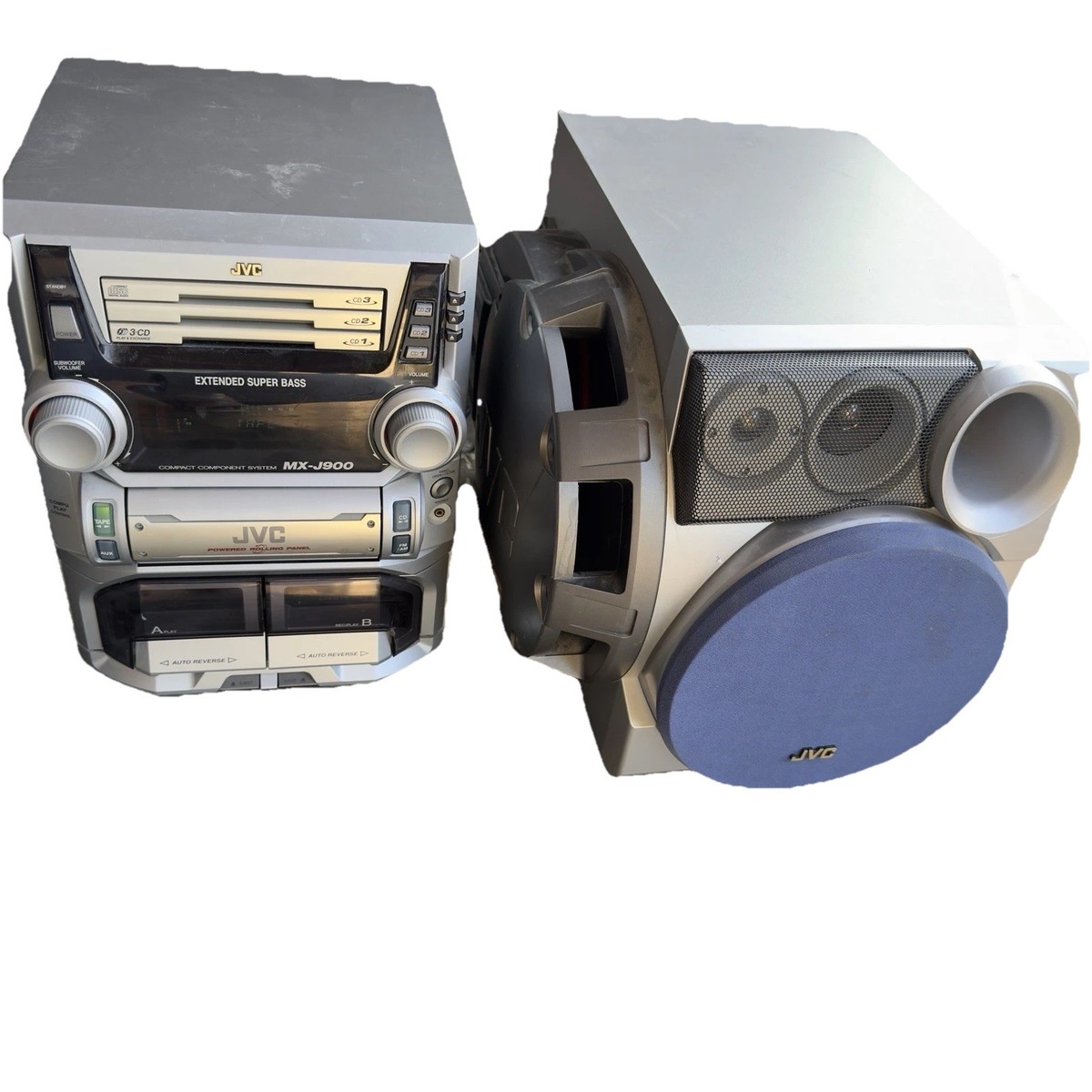 JVC MX-J900 Hi-Fi Compact Component System Cassette 3 CD W/ Left