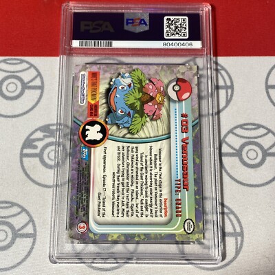 PSA 7 NM Topps Venusaur 3 Pokemon 1999 TV Graded Card 0406 | eBay