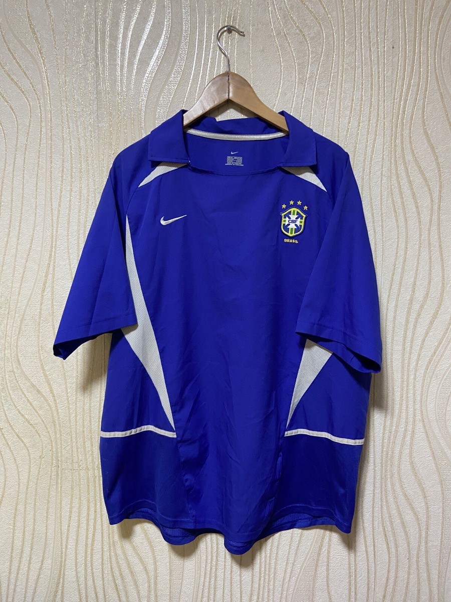 BRAZIL 2002 2004 AWAY FOOTBALL SHIRT SOCCER JERSEY NIKE 182266 sz
