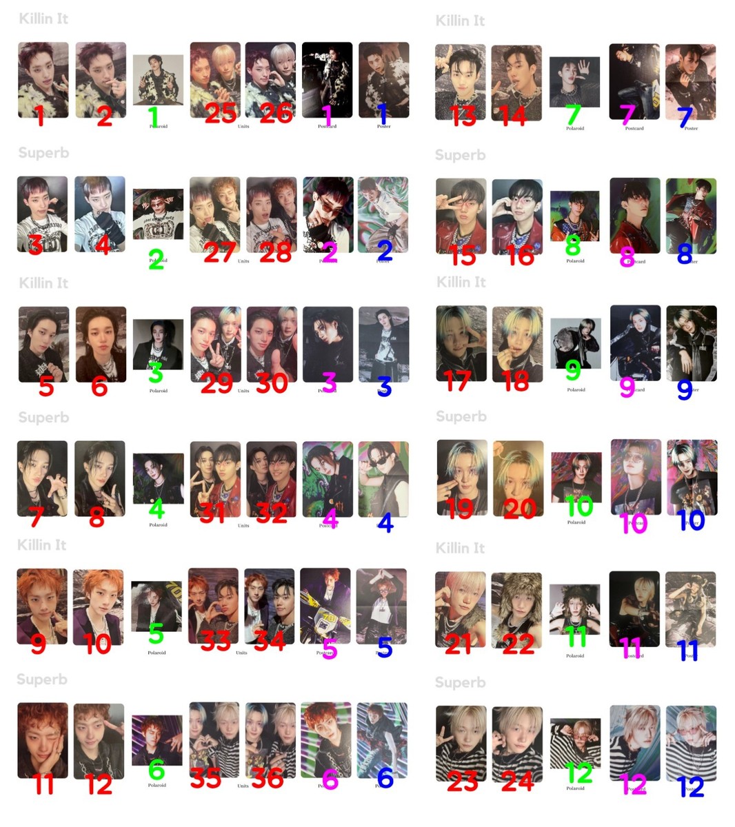 P1Harmony - Kill itAlbum book VER. PHOTOCARD PHOTO CARD KPOP 피원