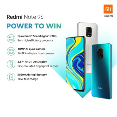 Xiaomi Redmi Note 9S - 128 GB - Glacier White (Unlocked) for sale