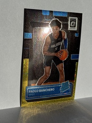 2022 Donruss Optic Paolo Banchero RC Black Gold Choice Prizm #3/8