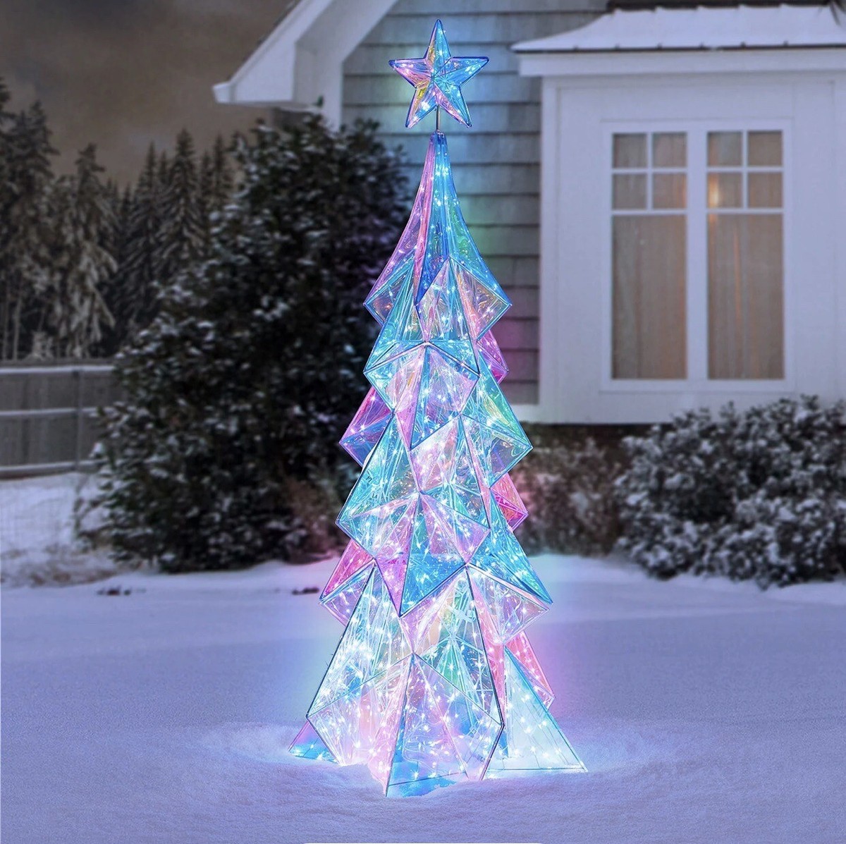 NEW Member's Mark 6' Pre-Lit Prismatic Tree INDOOR OUTDOOR