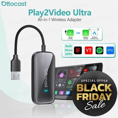 Ottocast Play2Video Ultra Multimedia Aibox Wireless Carplay