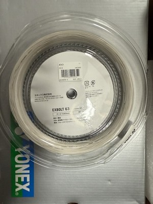 New Yonex Exbolt 63 BGXB 63-2 200M Reel String White | eBay