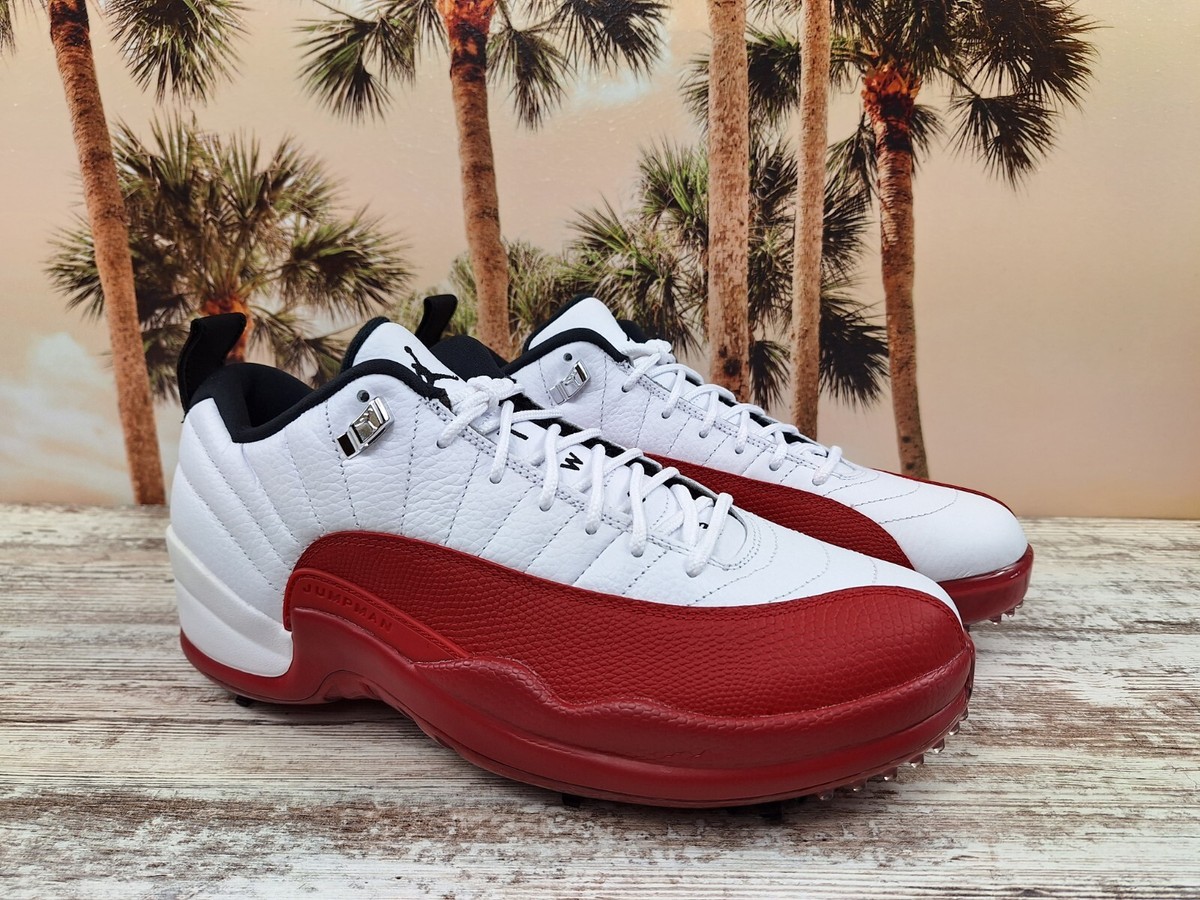 Air Jordan XII 12 Low Cherry Red Golf Shoes DH4120-161 Men's Size