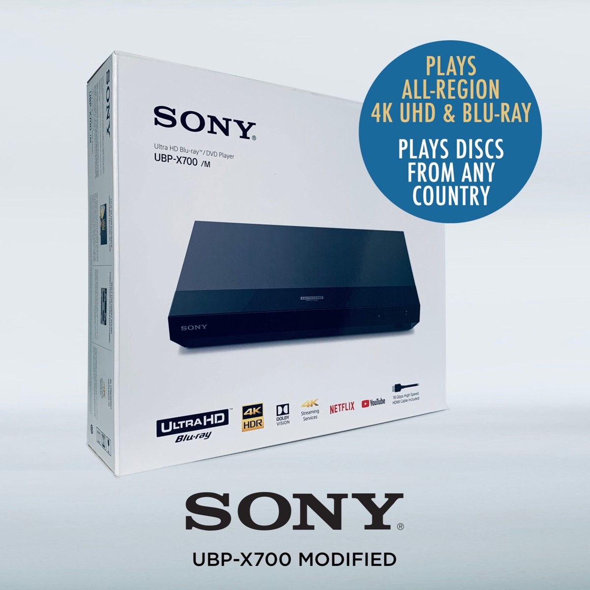 Sony UBP-X700 U Region Free 4K UHD Blu-ray Player Asian Movie DVD