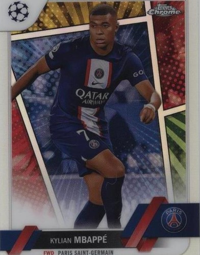 2022-23 Topps Chrome UEFA Kylian Mbappe Golazo Insert Paris Saint