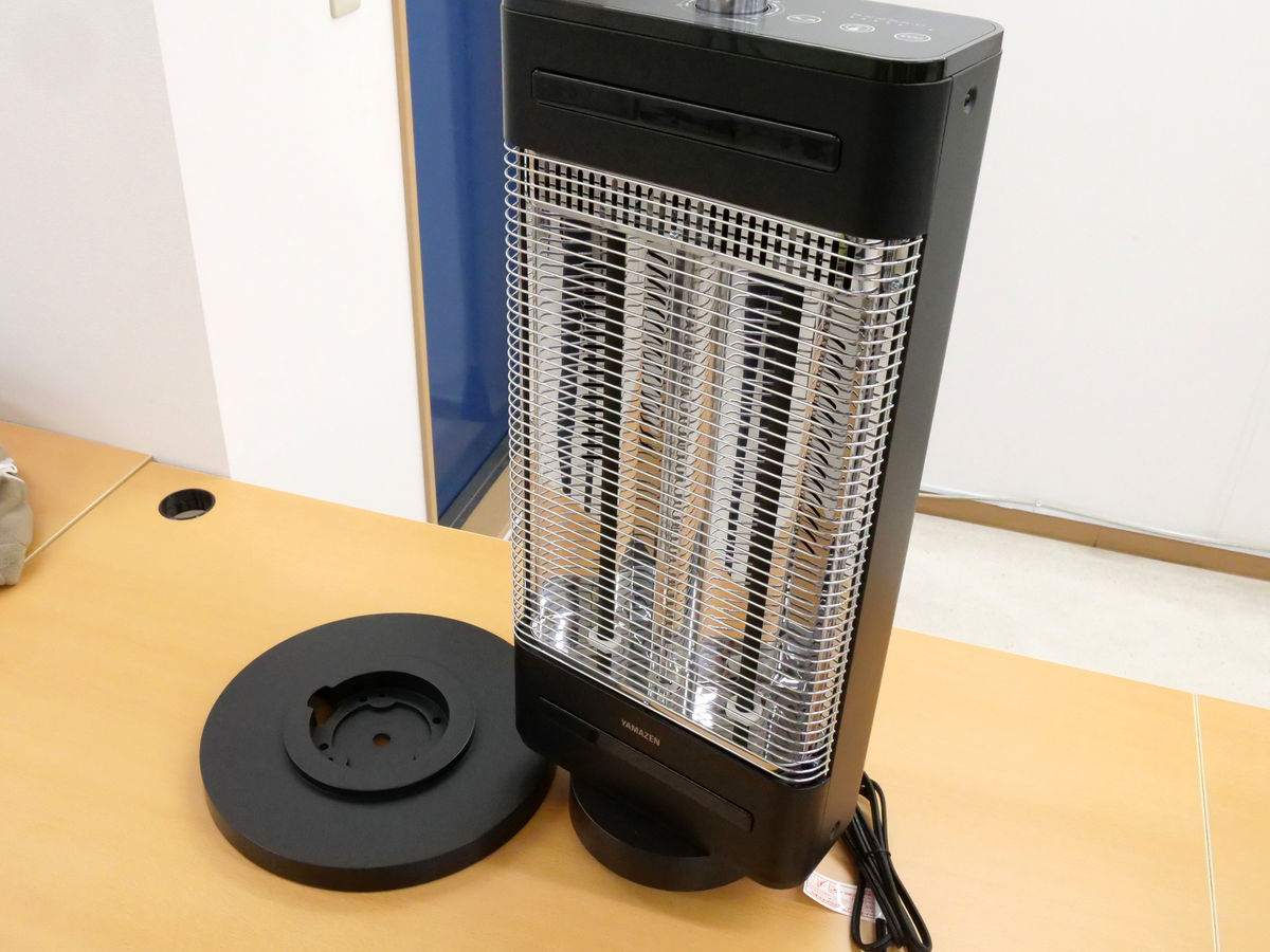 ファン搭載で広範囲に暖かさが届く山善のハイブリットヒーター
