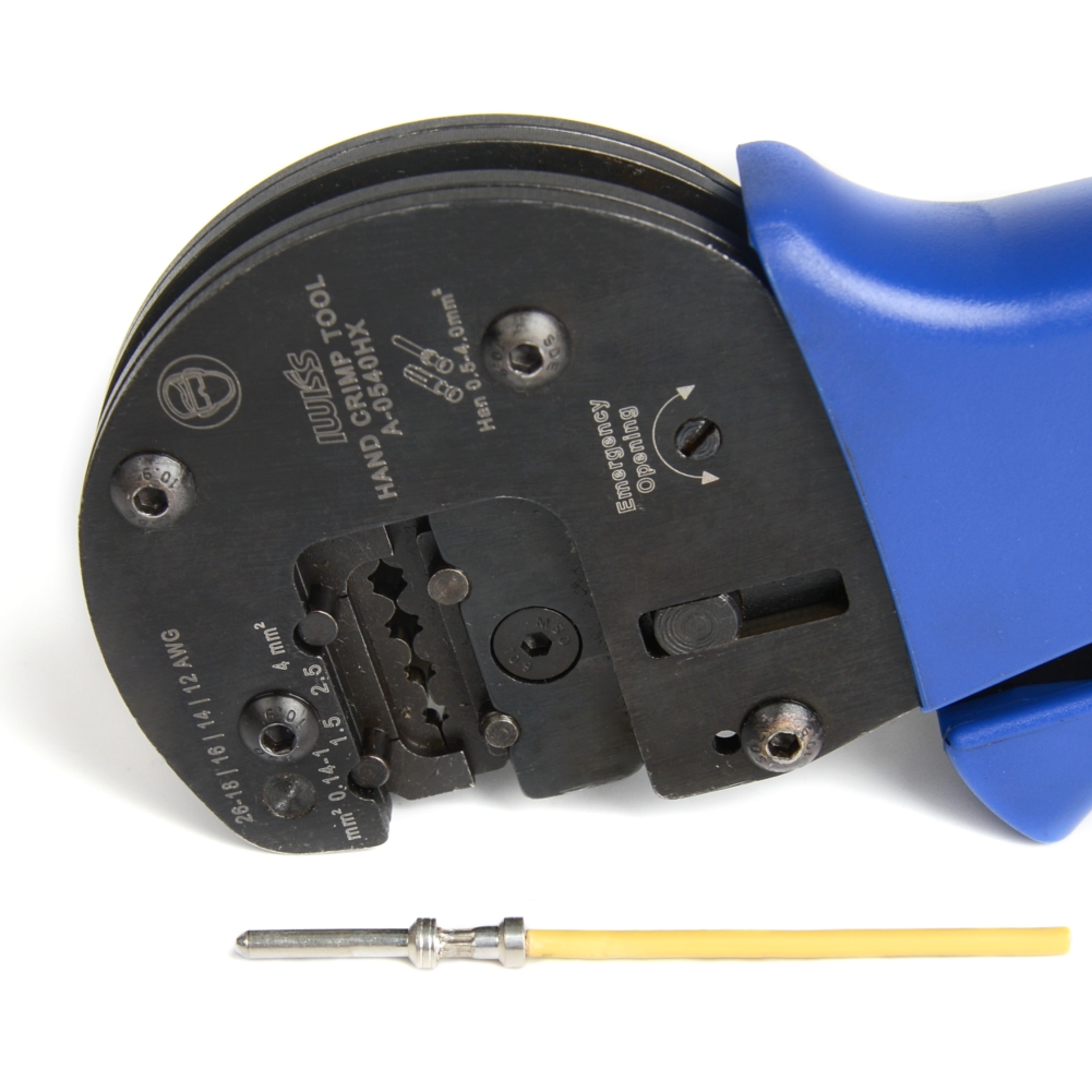 Ratchet Crimping Tool Works for AWG 26-12 Connectors