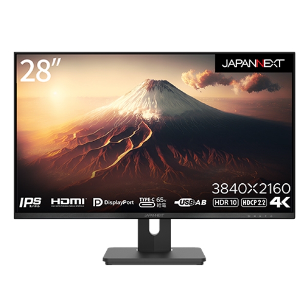JAPANNEXT 28型 IPS 4K 液晶ディスプレイ ブラック (3840×2160/HDR