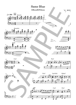 楽譜】Same Blue / 藤原 聡 (ピアノソロ / 上級) - Piascore 楽譜ストア
