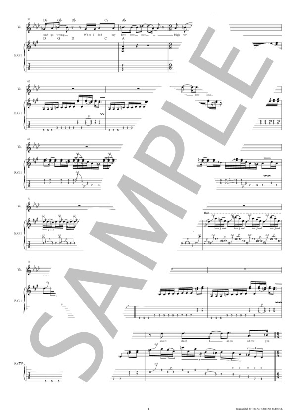 楽譜】High Wire / ギタースコア TAB譜 / BADLANDS (エレキギター