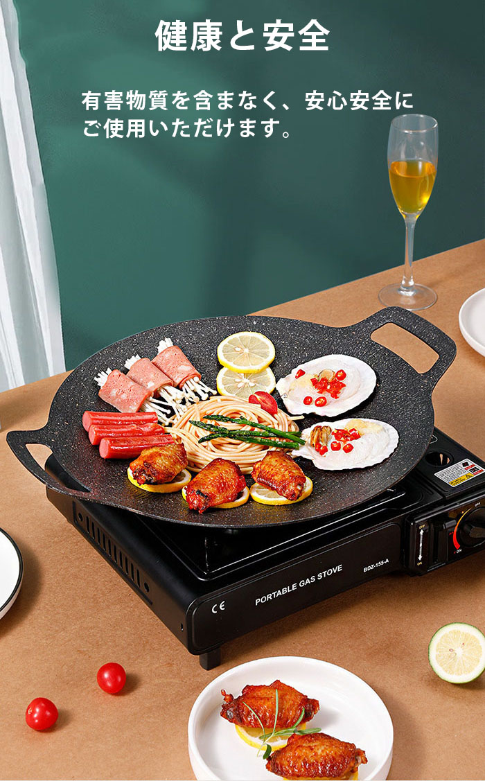 楽天市場】丸型 フライパン セット グリル鍋 焼肉 マルチグリドルパン